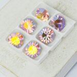 8 mm Preciosa chaton Light Rose AB x 6 pc(s)