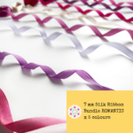 7 mm Silk Ribbon Bundle ROMANTIC x 5 colours