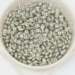 2x5 mm SuperDuo 23980-81002 Jet Silver Pastel x 10  g
