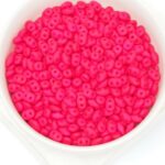 2x5 mm SuperDuo 25144 Neon Cherry x 10  g