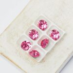 8 mm Preciosa chaton Rose x 6 pc(s)