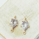 10x20 mm Drop Dream crystal connector Violet x 2 pc(s)