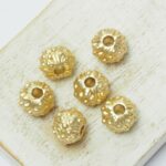 8x11 mm Metal Bead  Gold-colored x 6 pc(s)"
