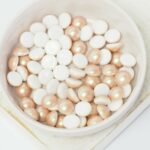 8 mm Preciosa Nacre cabochon Pearlescent Pink x 6 pc(s)