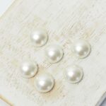 8 mm Preciosa Nacre cabochon White x 6 pc(s)