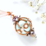 POMPADOUR pendant and earrings beading tutorial