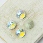 10 mm Low Cut glass cabochon Crystal Shimmer x 4 pc(s)