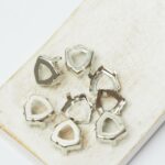 12 mm silver Trillion claw for Cabochon x 8 pc(s)