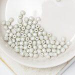 3 mm fire polished round beads Powdery - Pastel Gray x 100 pc(s)