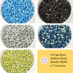 4×6 mm Mini GemDuo Bead Bundle MOON x 7 colours