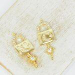 10.5x28 mm Starry Night Lock Connector  Gold-colored x 2 pc(s)