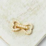 9.5x19 mm All Hearts Fold Over Clasp  Gold-colored x 1 pc(s)