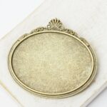 40x45 mm Mirror Frame Brooch Antique bronze x 1 pc(s)