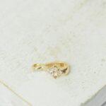 4x8 mm  Four Stone Luxury pendant holder in one Gold-colored x 2 pc(s)