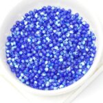 3 mm Preciosa bicone beads Cobalt Blue AB Matt x 50 pc(s)