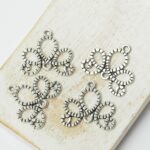 21x21 mm Romance connector Antique silver x 10 pc(s)