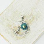 20x23 mm Luxury Moon Cat Charm  Platinum colored x 1 pc(s)