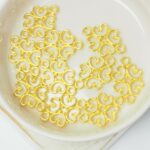 13x18 mm Heart connector Gold-colored x 10 pc(s)