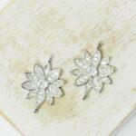 14x20 mm Petals connector Silver-colored x 2 pc(s)