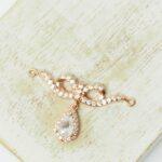 18x29 mm Bowknot with Teardrop connector Rose Gold-colored x 1 pc(s)