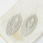 16x34 mm Dream catcher filigree platinum colored x 4 pc(s)