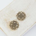 17 mm Ice Heart filigree  Antique Bronze x 2 pc(s)