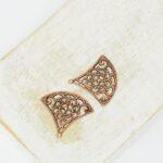 18x20 mm Petit fan filigree  Antique Copper x 2 pc(s)