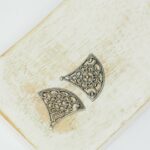 18x20 mm Petit fan filigree  Antique Silver x 2 pc(s)