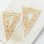 26x42 mm Roses filigree Gold-colored x 4 pc(s)