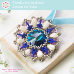 CORNFLOWER NECKLACE beading tutorial by Anita Schackmann (Nitti)
