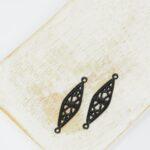7x25 mm  Connector filigree  Gunmetal x 2 pc(s)