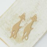 9x35 mm Cat filigree Gold-colored x 4 pc(s)