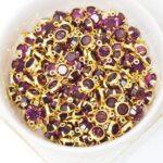 6 mm / ss29 Preciosa connector Amethyst in Gold-colored setting x 6 pc(s)