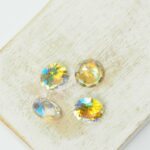 10 mm Faceted Round Cubic Zirconia cabochon Paradise Shine x 4 pc(s)