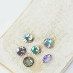 8 mm Round Cubic Zirconia cabochon Ghost Light x 6 pc(s)