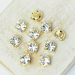 6 mm / ss29 Preciosa Chaton Montee Crystal in Gold-colored setting x 10 pc(s)