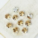 6 mm / ss29 Preciosa Chaton Montee Light Colorado Topaz in Silver-colored setting x 10 pc(s)