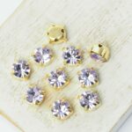 6 mm / ss29 Preciosa Chaton Montee Violet in Gold-colored setting x 10 pc(s)