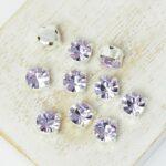 6 mm / ss29 Preciosa Chaton Montee Violet in Silver-colored setting x 10 pc(s)1