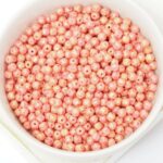 3 mm English Cut Round Bead Pacifica Watermelon x 100 pc(s)