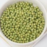 3 mm English Cut Round Bead Pacifica Avocado x 100 pc(s)