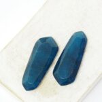 14x34 mm gemstone cabochon dyed Blue x 2 pc(s)