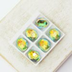 8x10 mm Oval glass cabochon Sphynx Laser Light x 6 pc(s)