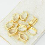 10x14 mm Claw for Oval Cabochon  Gold-colored x 8 pc(s)