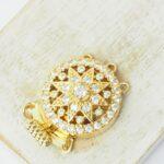 21x31 mm Star box clasp with Crystal  Gold-colored x 1 pc(s)