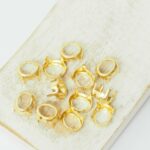 8x10 mm Claw for Oval Cabochon  Gold-colored x 12 pc(s)