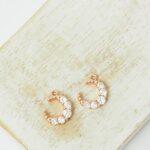 10x12 mm Moon Charm Rose Gold-colored x 2 pc(s)