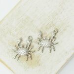 15x16 mm Crab Charm with Zircon Silver-colored x 2 pc(s)