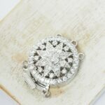 21x31 mm Star box clasp with Crystal  Platinum color x 1 pc(s)