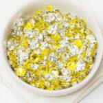 6 mm / ss30 Preciosa sew-on rhinestone Citrine in Silver-colored setting x 10 pc(s)